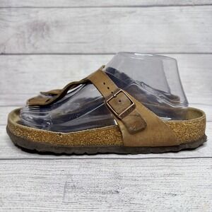 Birkenstock Arizona Brown Suede Leather Strap Sandals Women‎ US Size US 7 EU 38